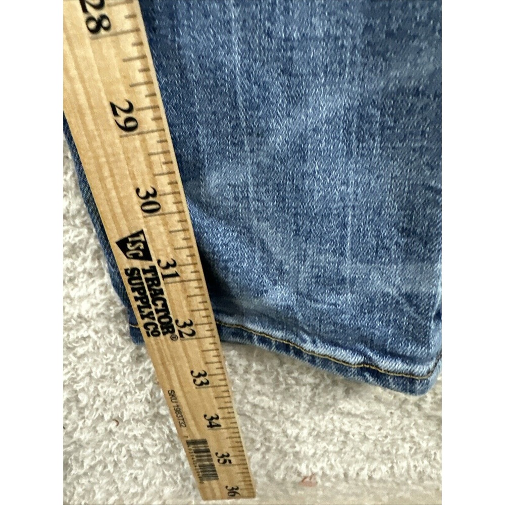 American Eagle Jeans Men 29x34 (28x32) Blue Athletic Skinny Distressed Whiskers - Picture 12 of 14